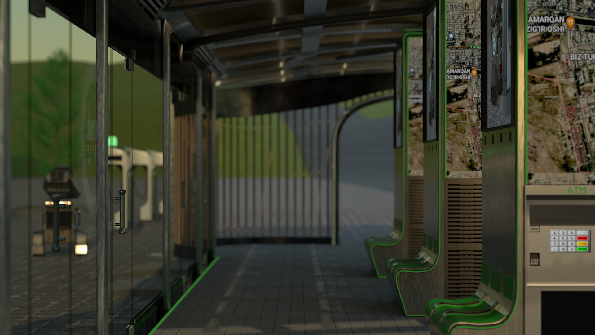 Bus stop  3D model_7