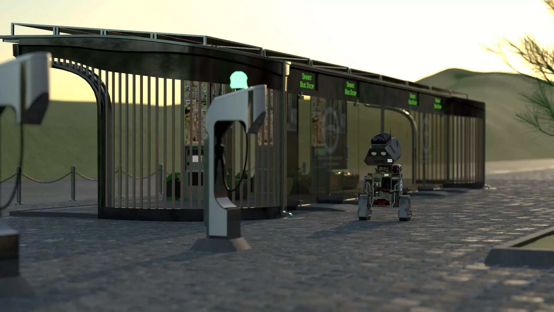 Bus stop  3D model_0