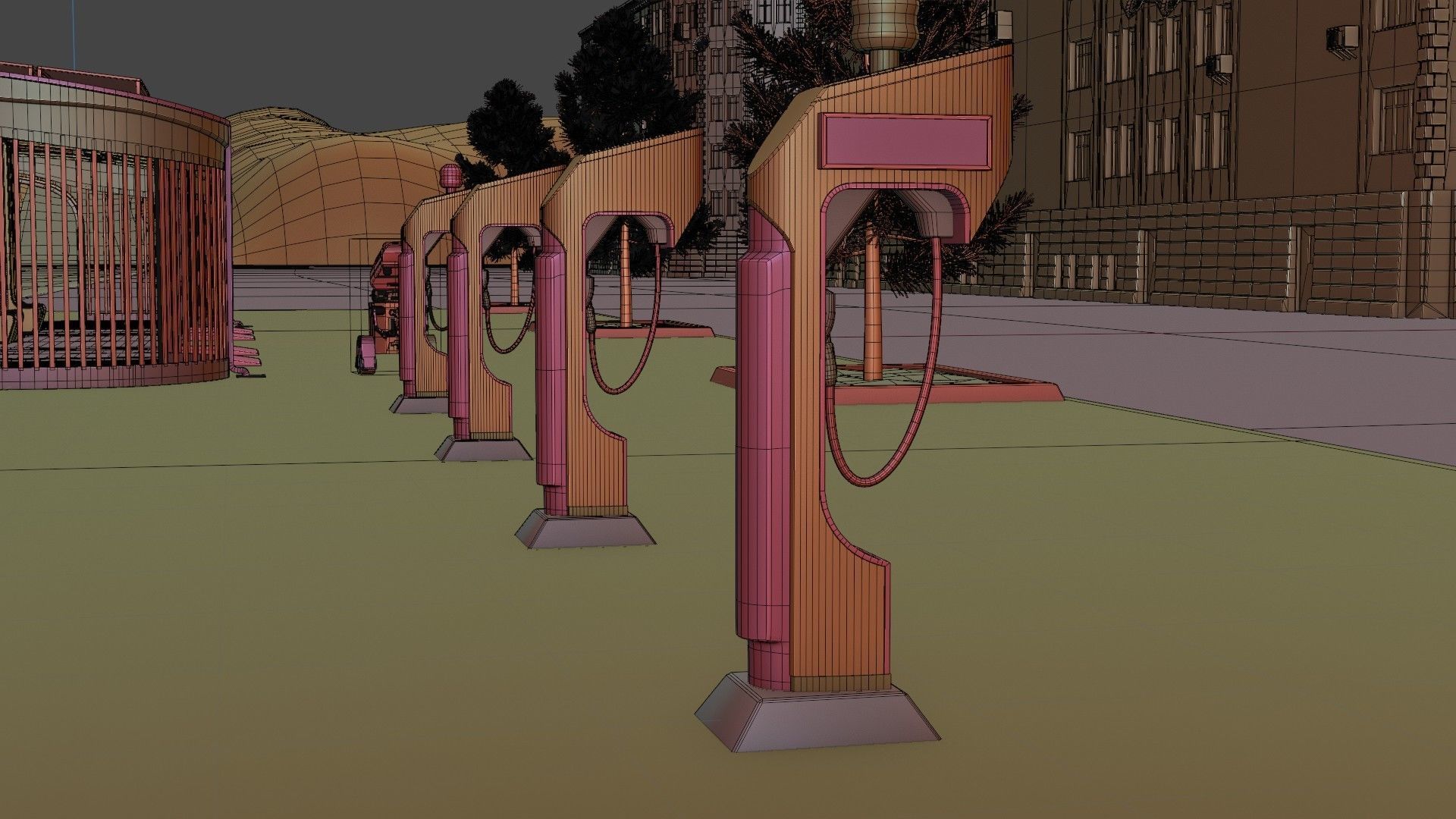 Bus stop  3D model_14