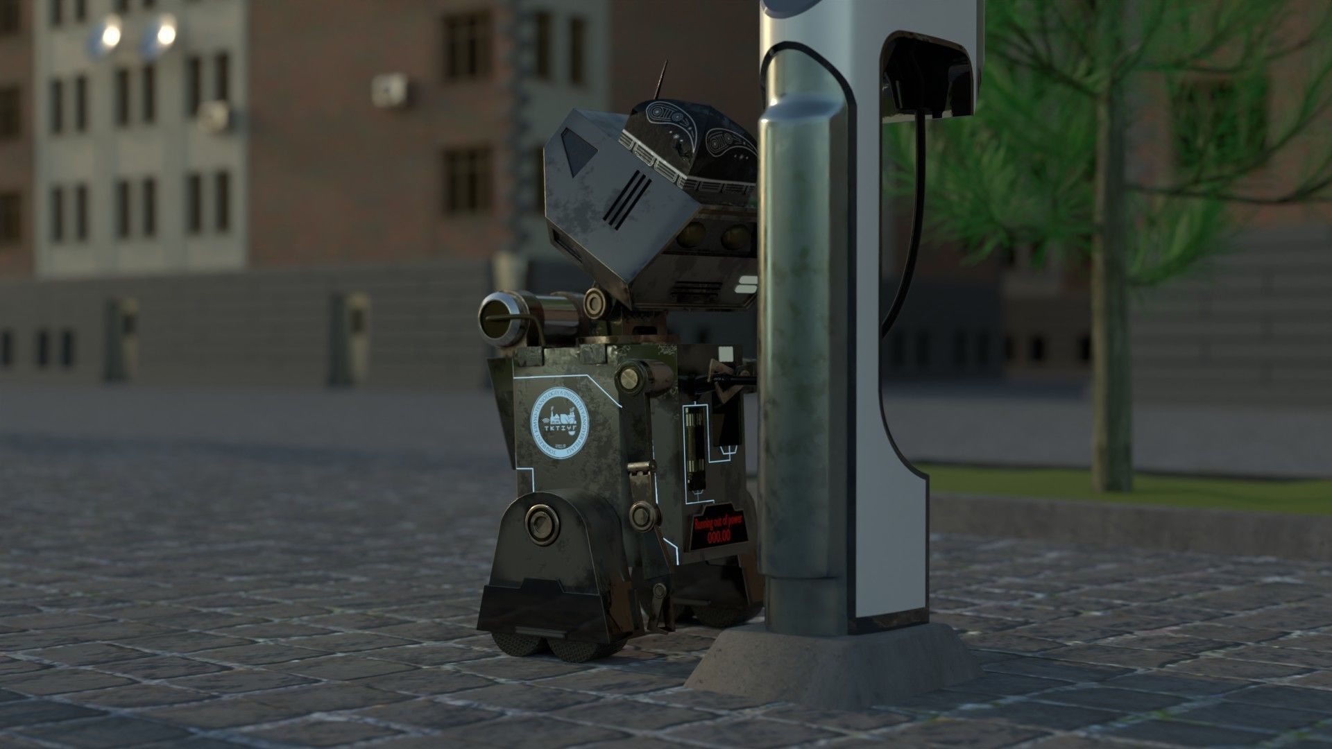 Bus stop  3D model_2