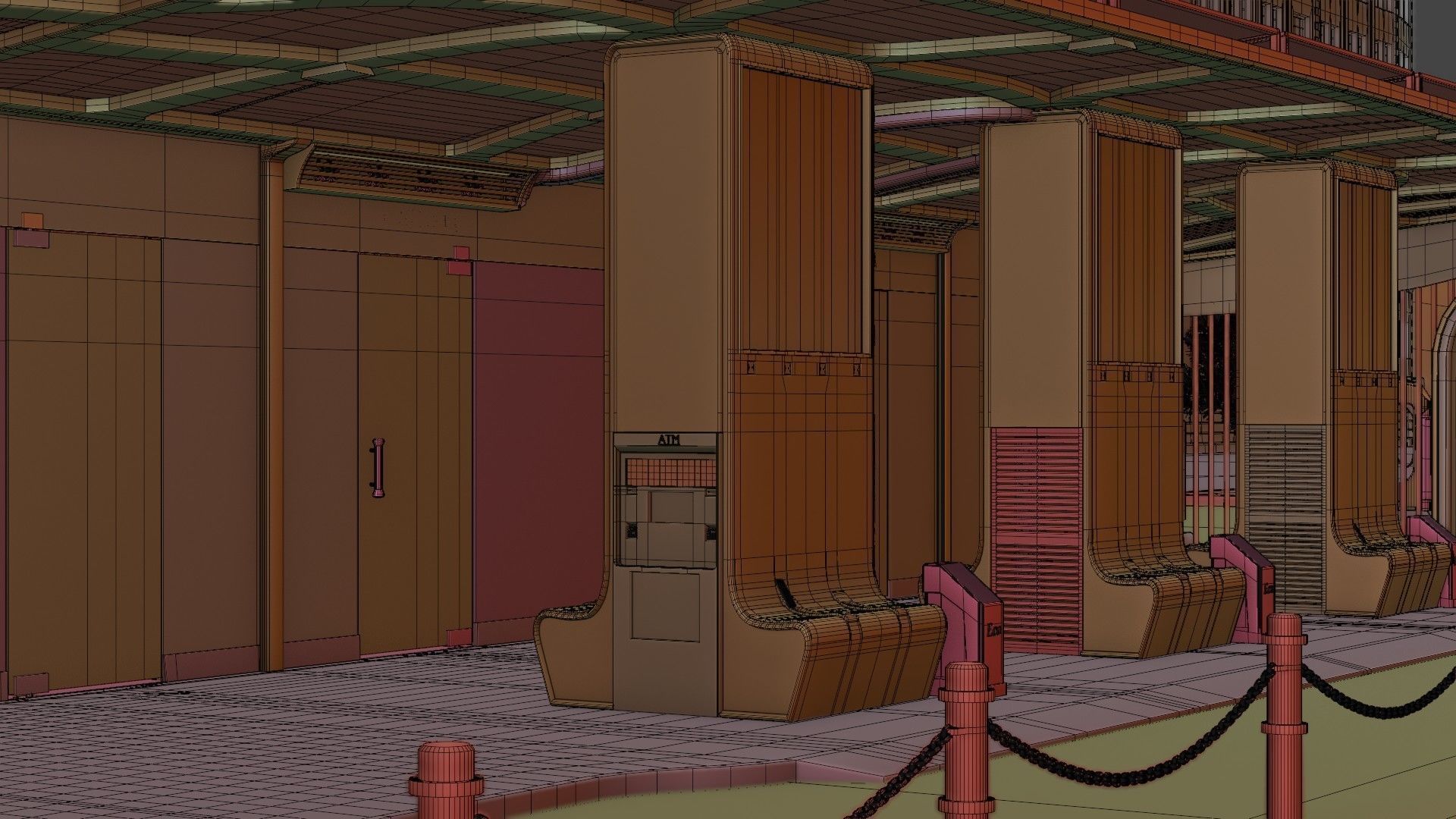 Bus stop  3D model_11