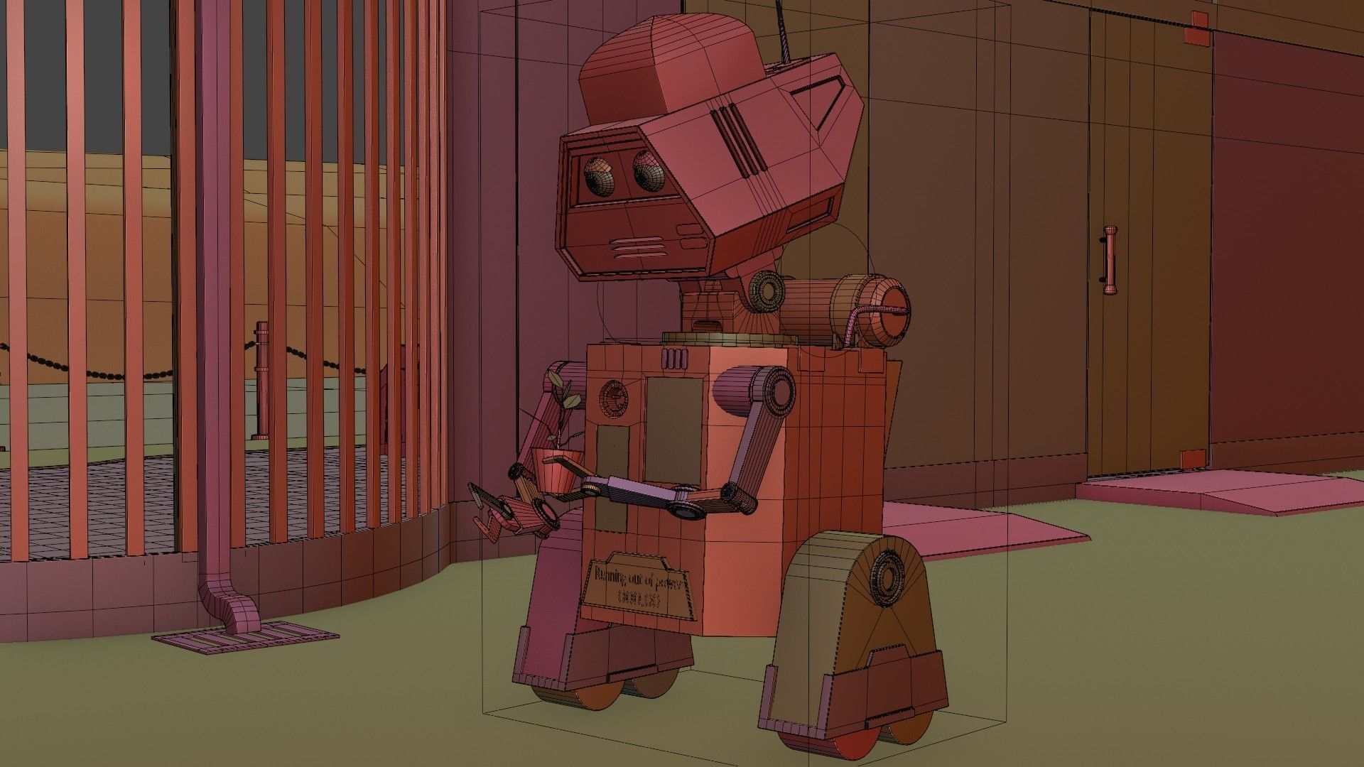 Bus stop  3D model_13