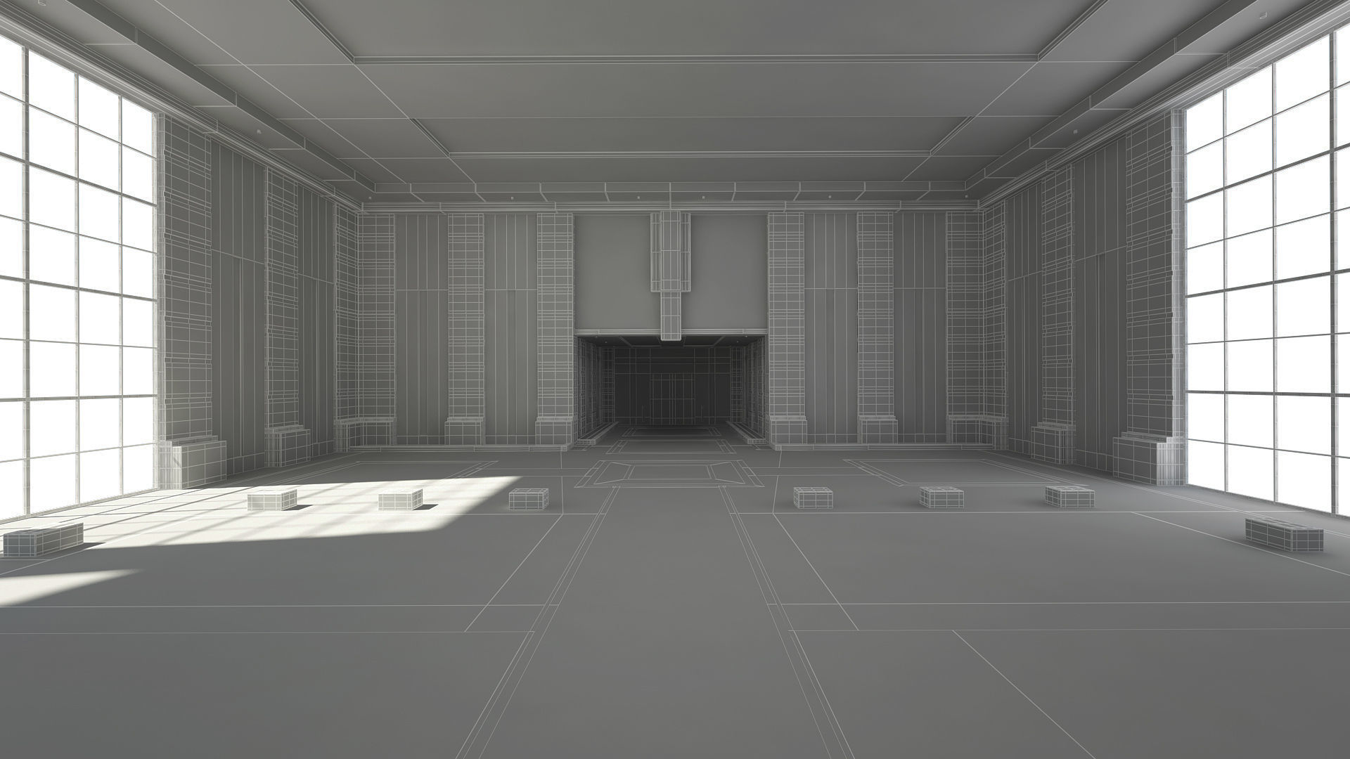 Modern Hall And Exhibition 3D model_20