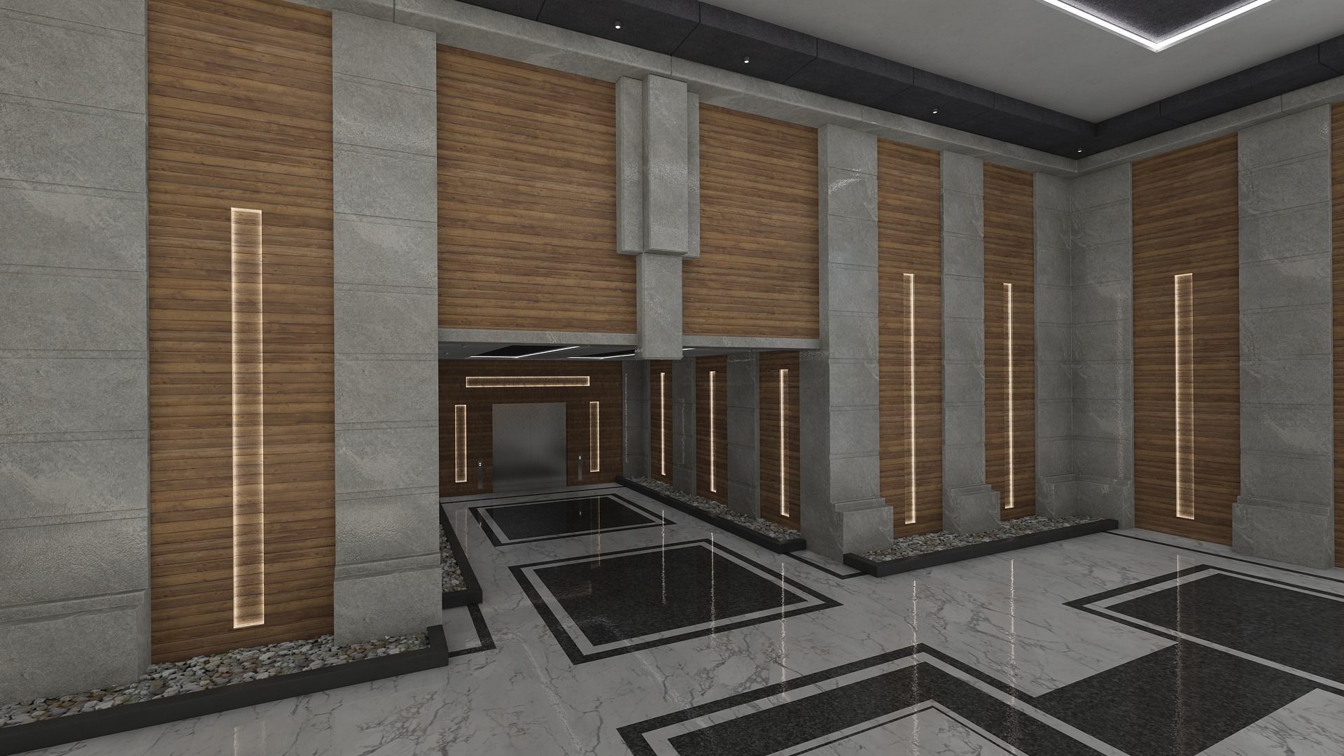 Modern Hall And Exhibition 3D model_10