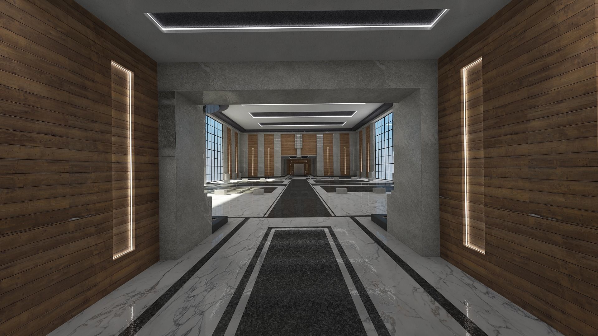 Modern Hall And Exhibition 3D model_4