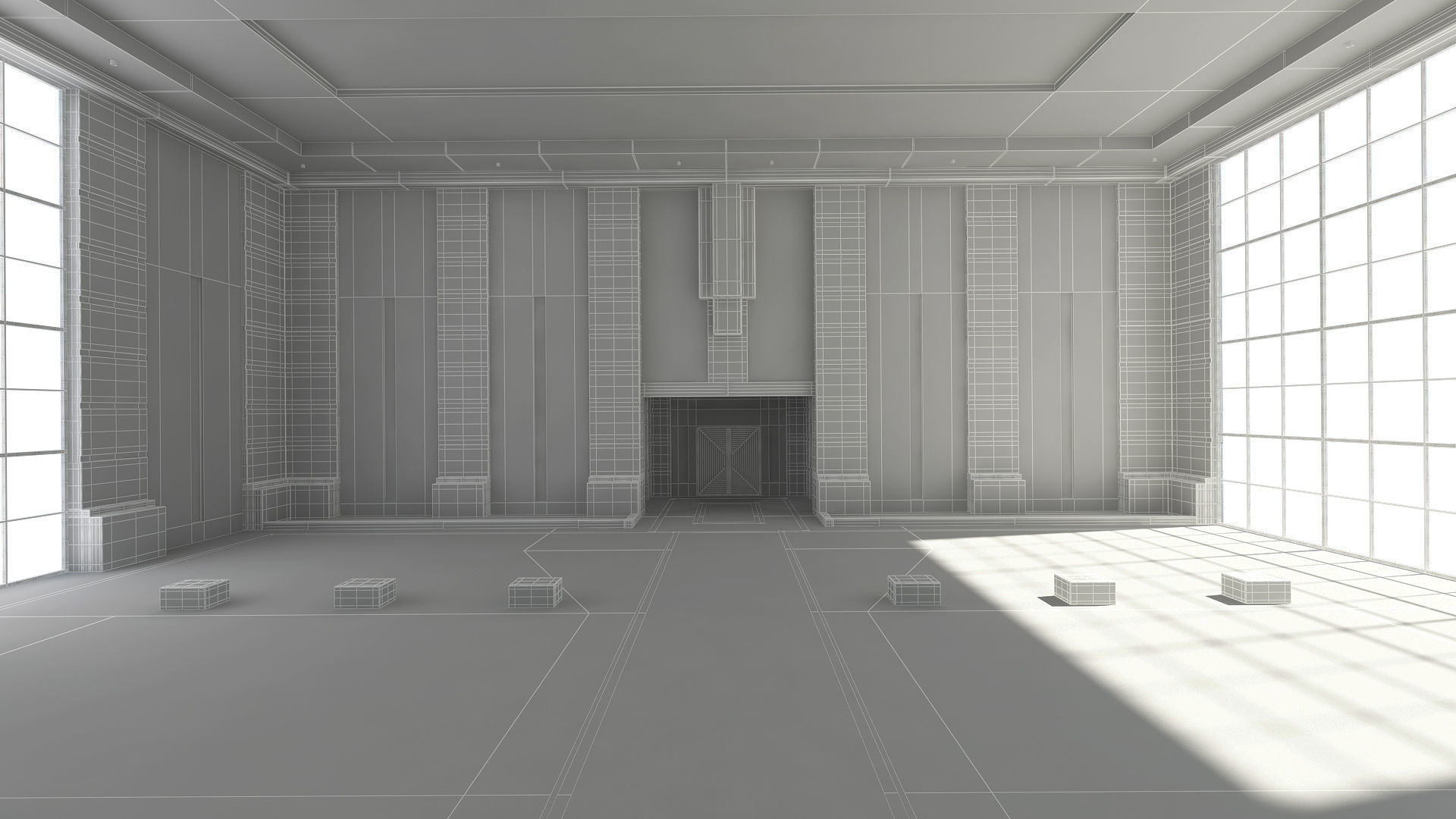 Modern Hall And Exhibition 3D model_15