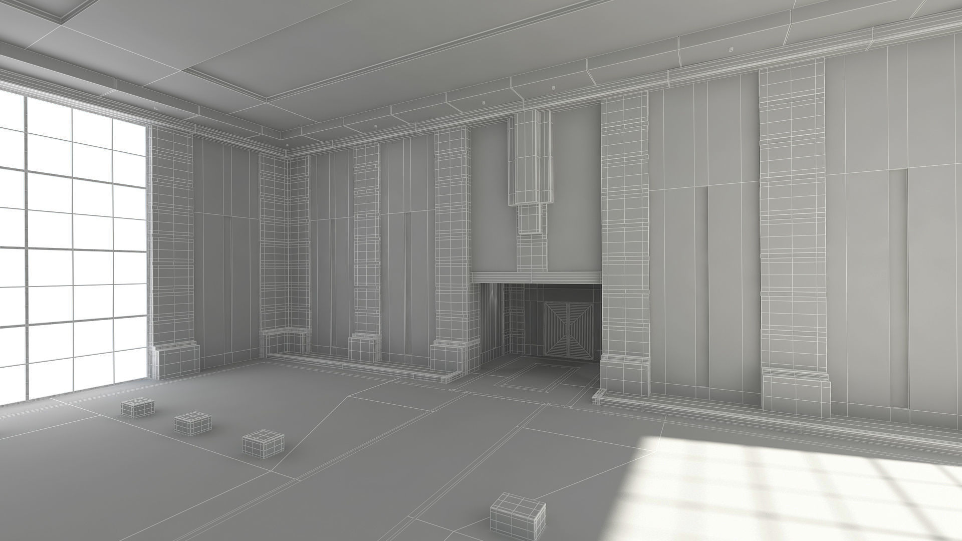 Modern Hall And Exhibition 3D model_19