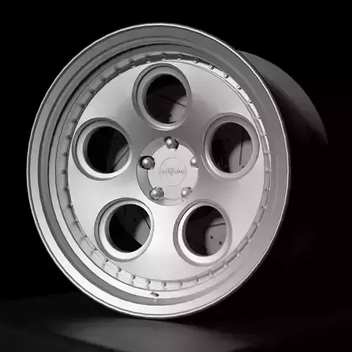 DIA - 3 Piece Wheels - Game Ready Low-poly 3D model