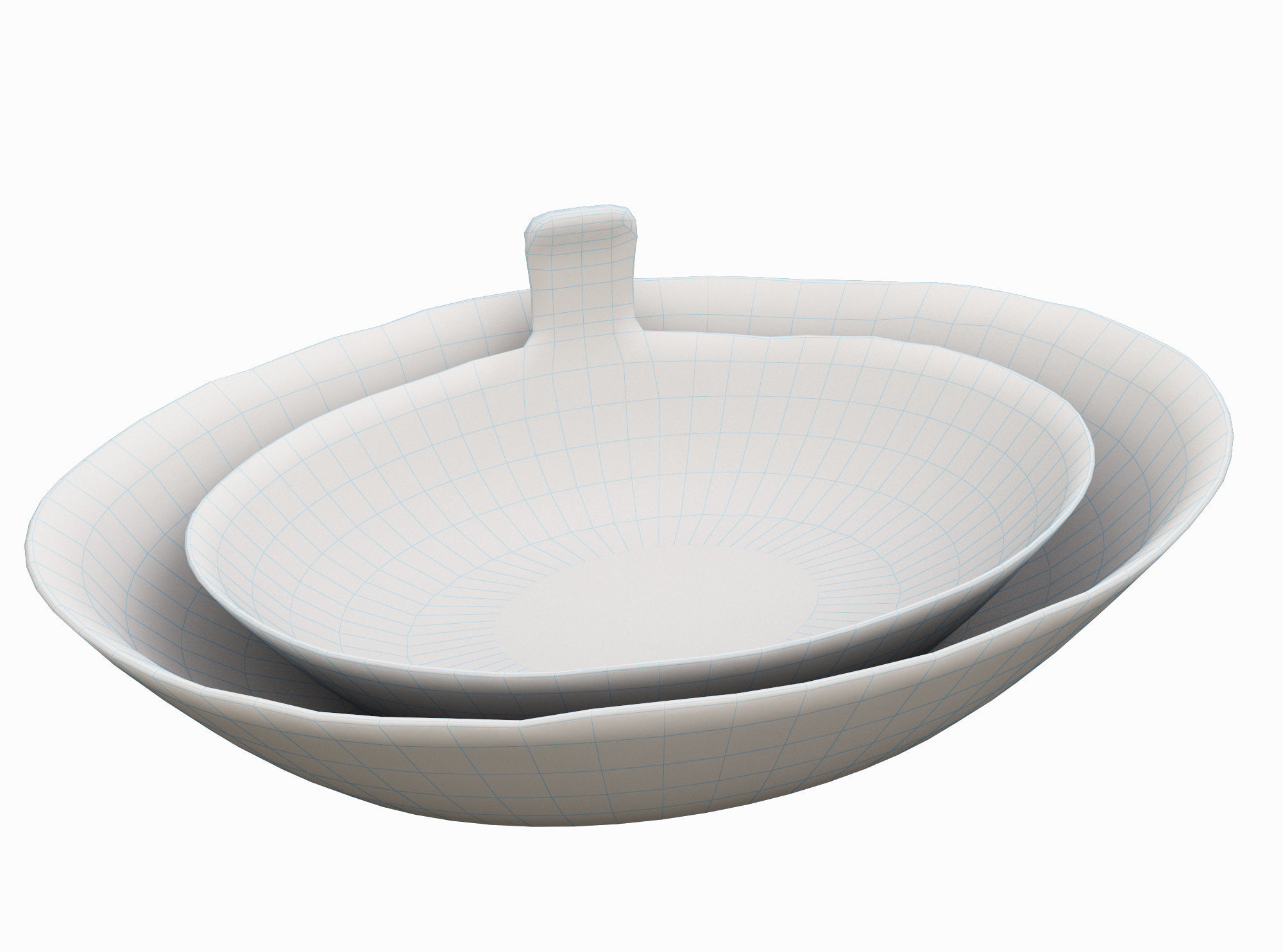 plate medieval  Low-poly 3D model_3