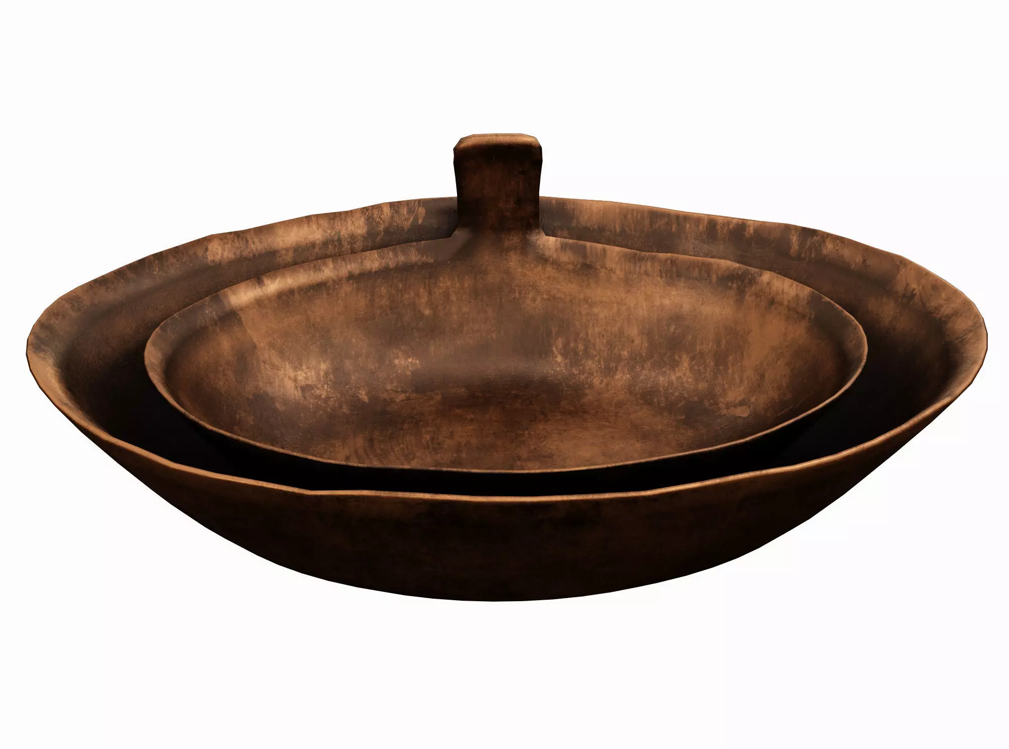 plate medieval  Low-poly 3D model_0