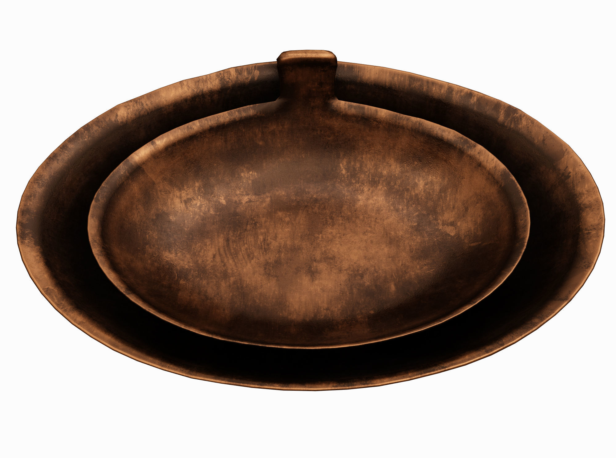 plate medieval  Low-poly 3D model_1