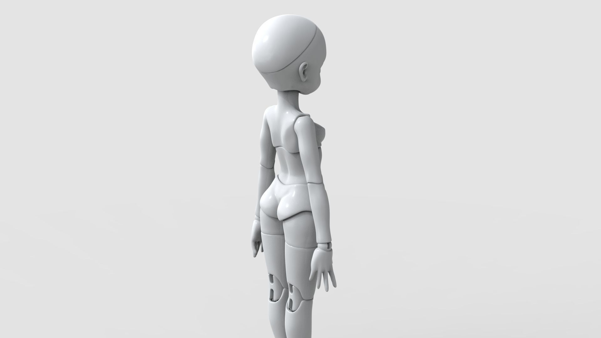 BJD doll Adeline ball joint doll 3D print model_6