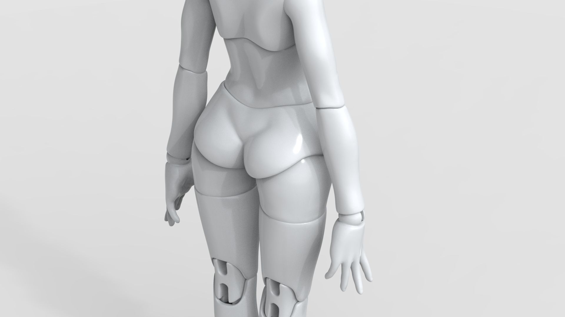 BJD doll Adeline ball joint doll 3D print model_14