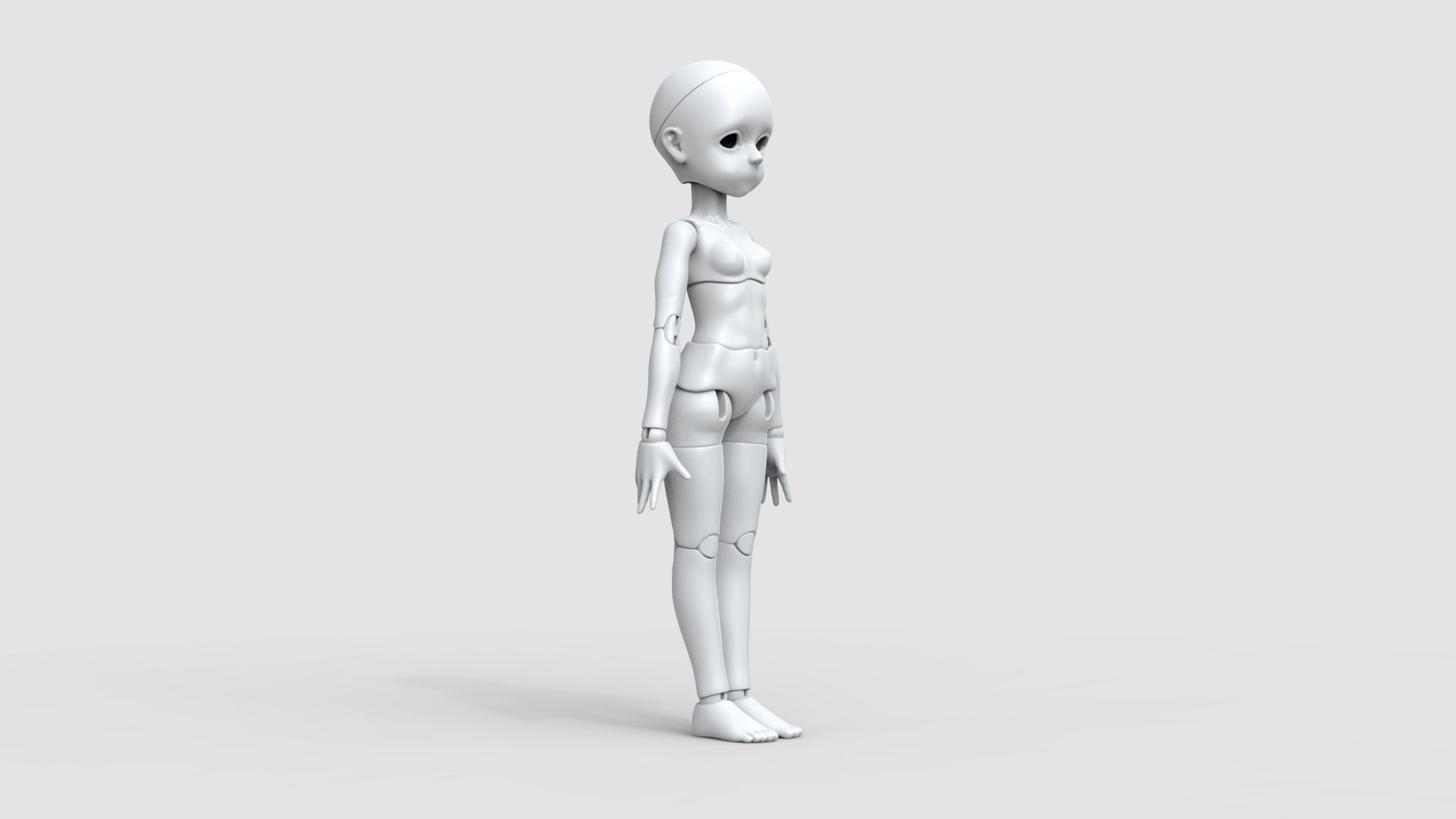 BJD doll Adeline ball joint doll 3D print model_2