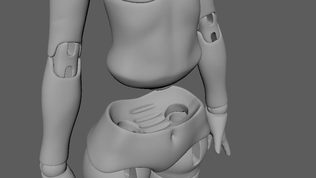 BJD doll Adeline ball joint doll 3D print model_19