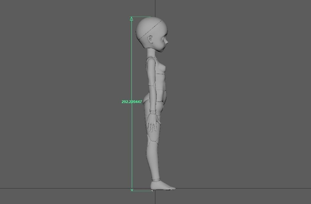 BJD doll Adeline ball joint doll 3D print model_15