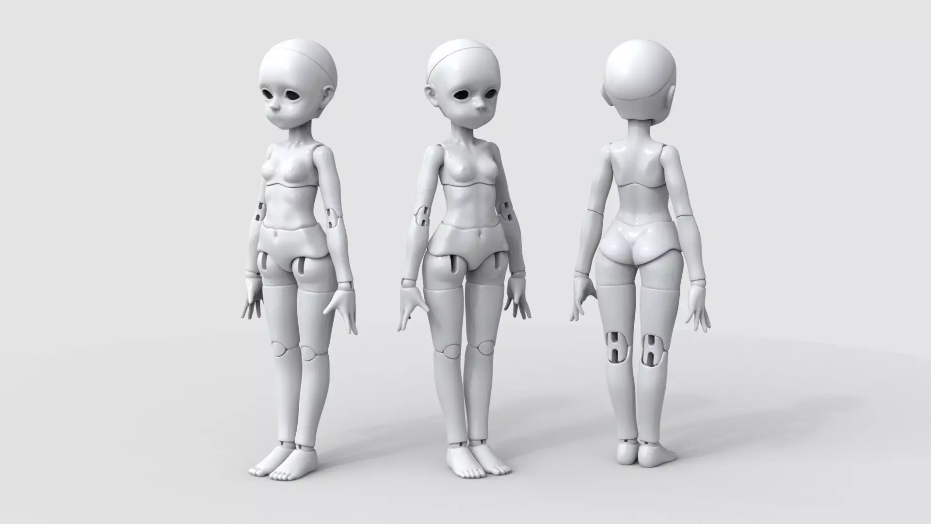 BJD doll Adeline ball joint doll 3D print model_0