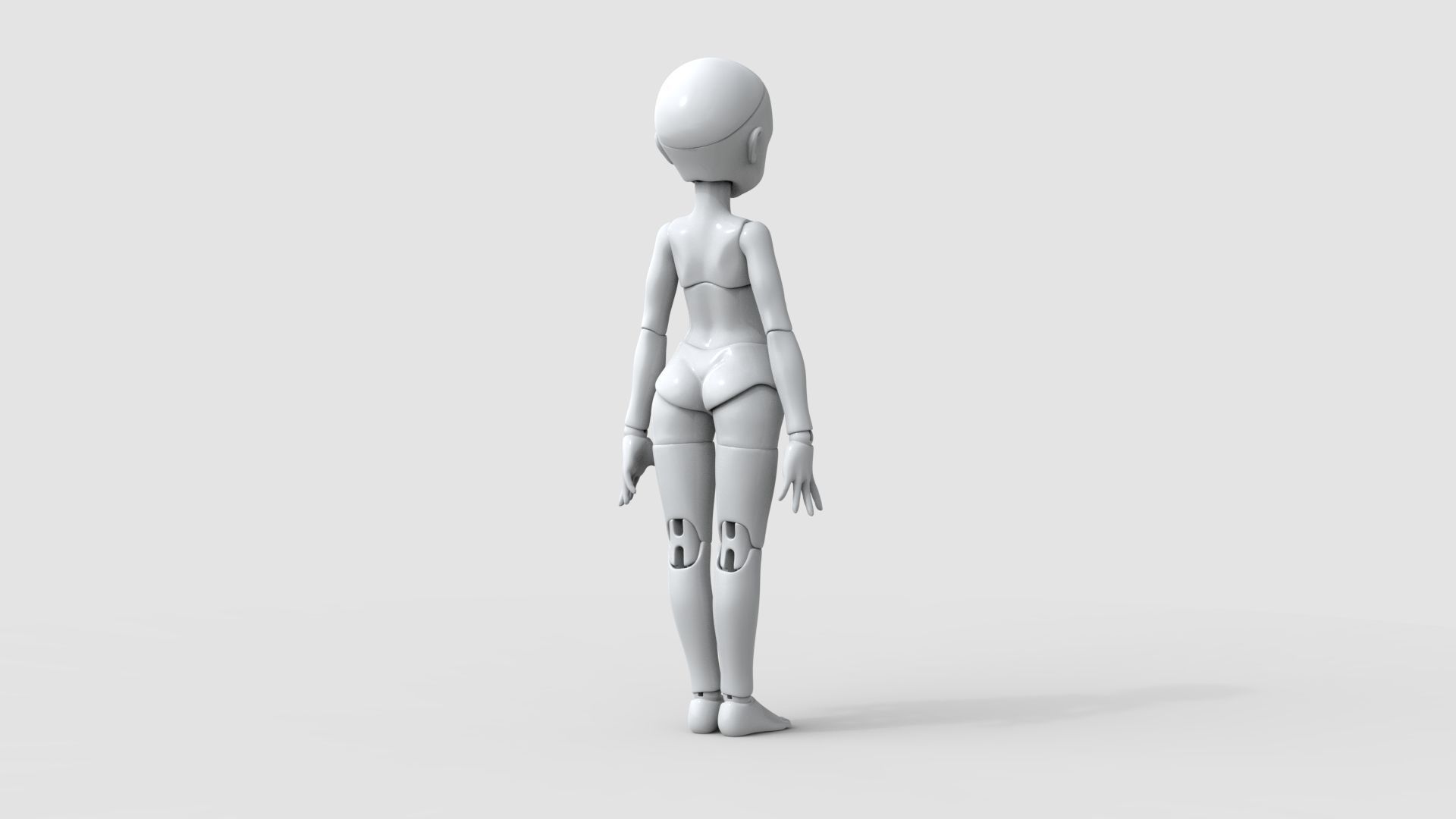 BJD doll Adeline ball joint doll 3D print model_5