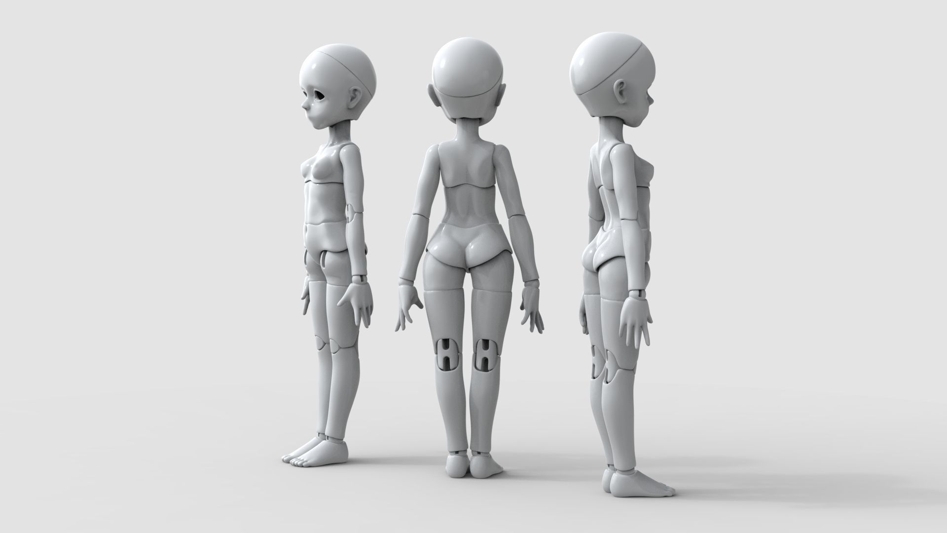 BJD doll Adeline ball joint doll 3D print model_1