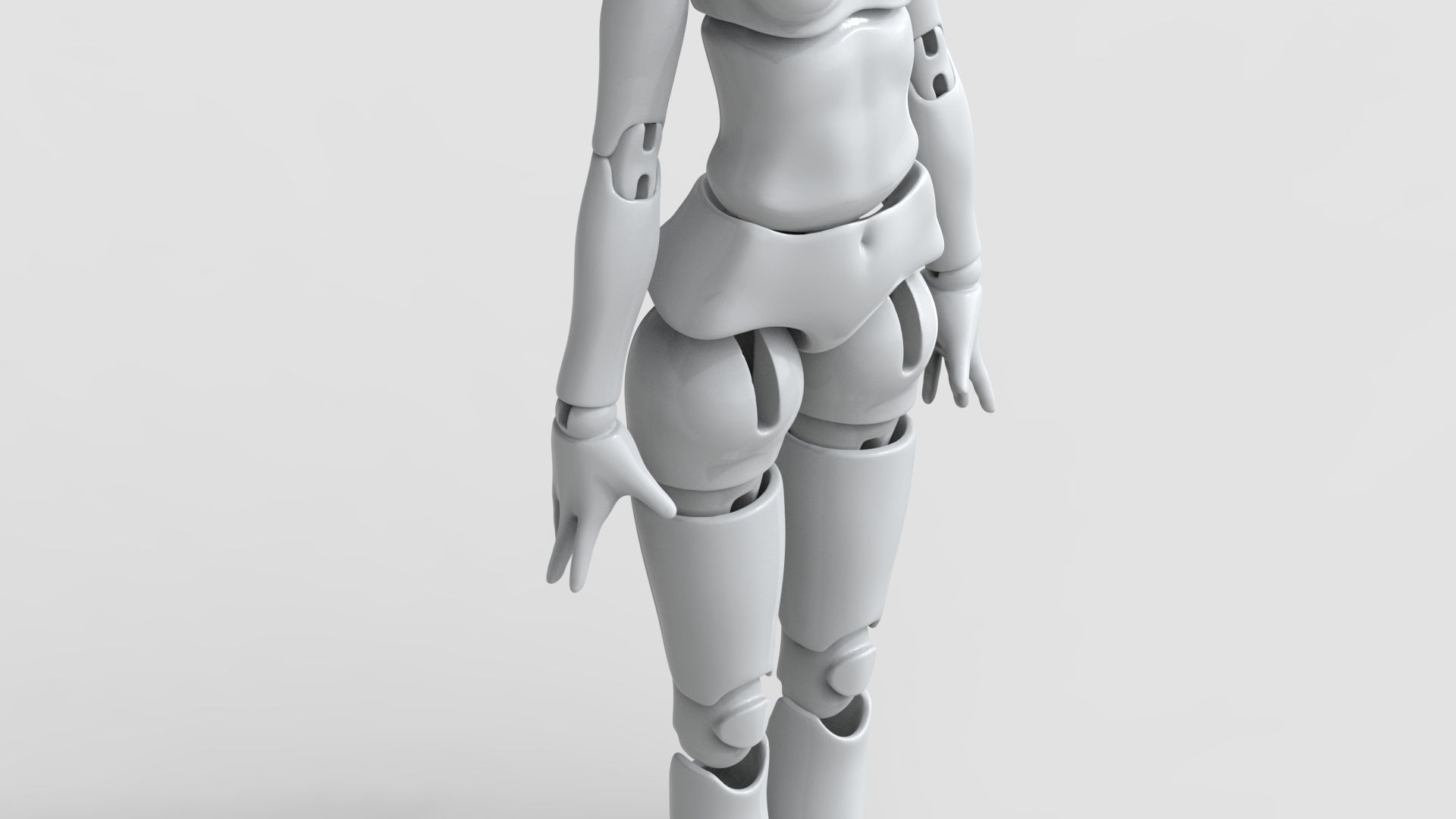 BJD doll Adeline ball joint doll 3D print model_11