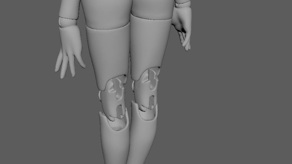 BJD doll Adeline ball joint doll 3D print model_18