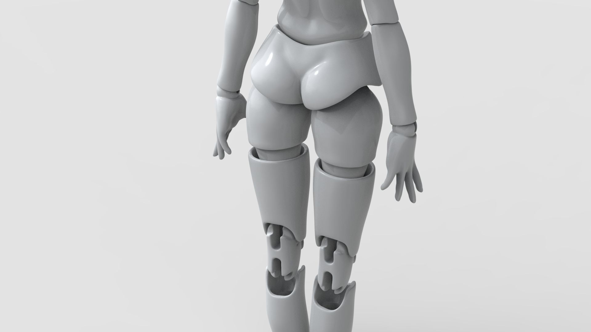 BJD doll Adeline ball joint doll 3D print model_12