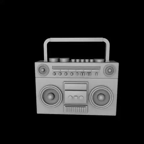 Radio Low-poly 3D model boombox
