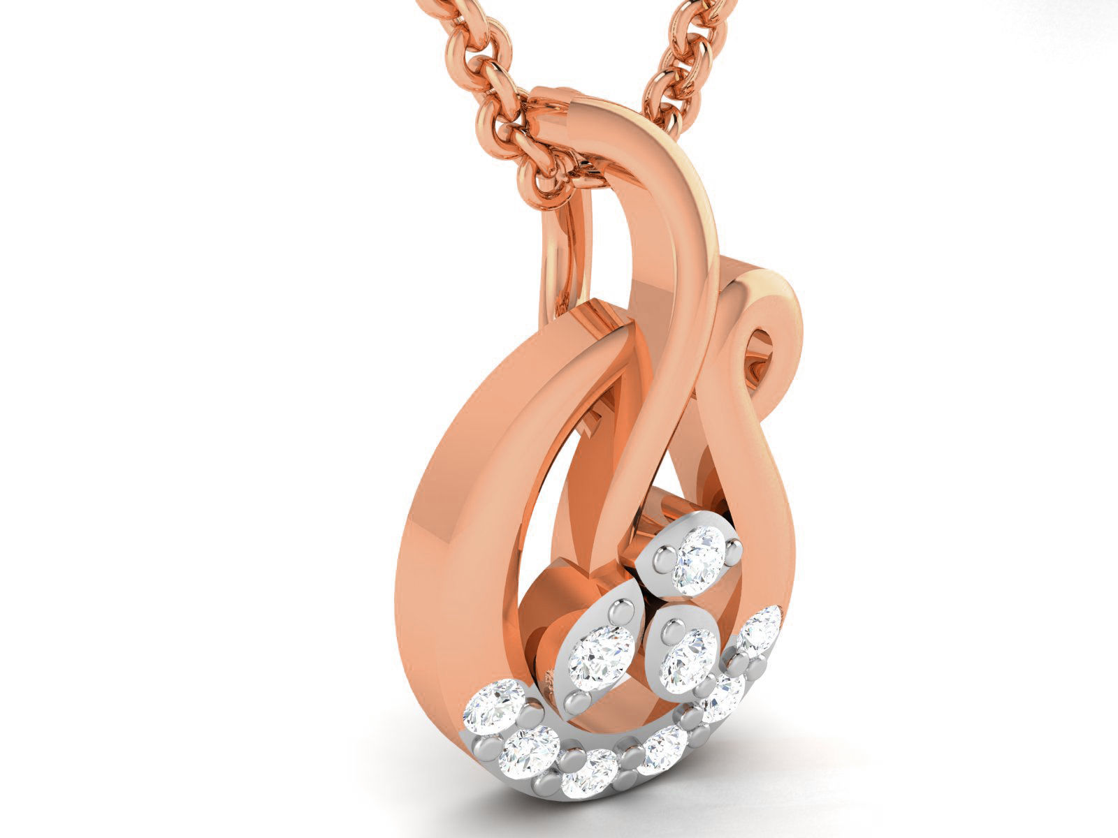 Light wt Diamond Charms Pendant 3dm render Detail 3D print model_1