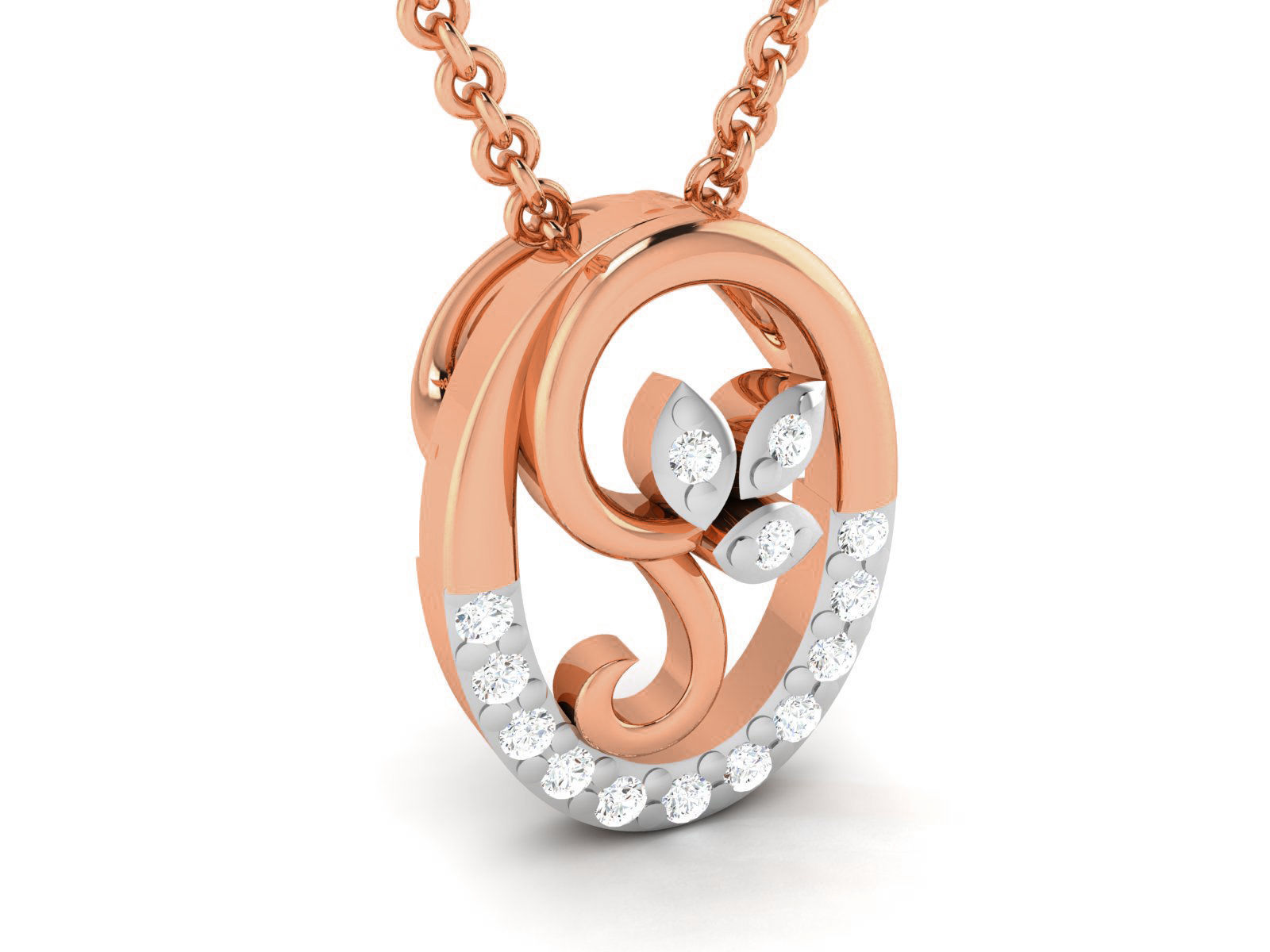 Light wt Diamond Charms Pendant 3dm render Detail 3D print model_1