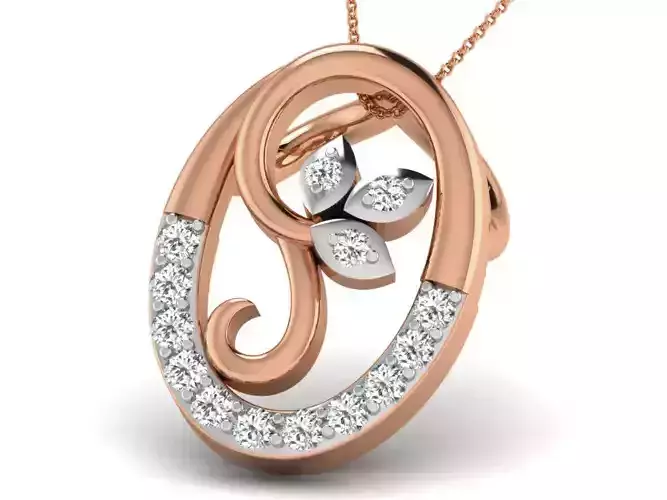 Light wt Diamond Charms Pendant 3dm render Detail