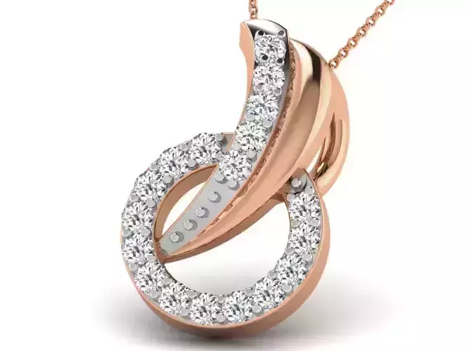 Light wt Diamond Charms Pendant 3dm render Detail