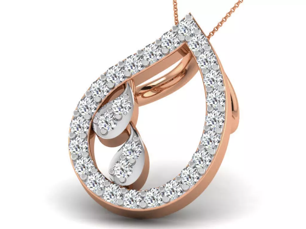 Light wt Diamond Charms Pendant 3dm render Detail 3D print model