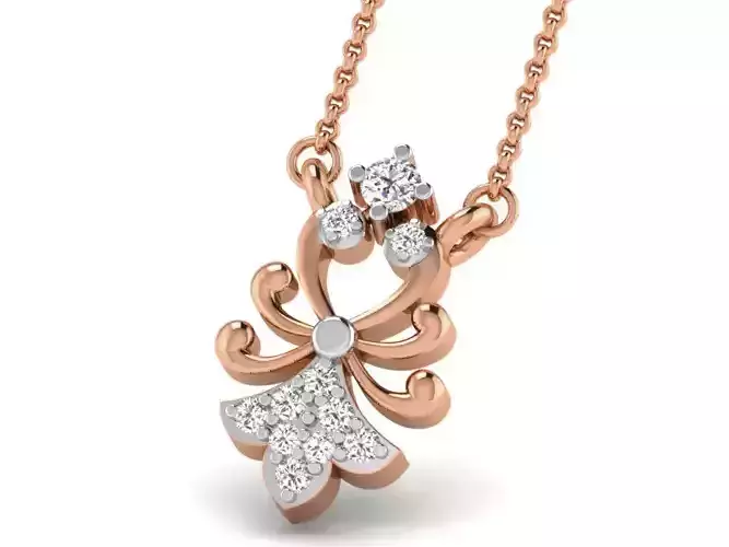 Octopus Light wt Diamond Charms Pendant 3dm render Detail 3D print model