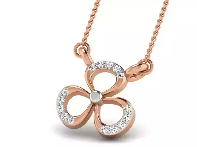 Flower Light wt Diamond Charms Pendant 3dm render Detail 3D print model