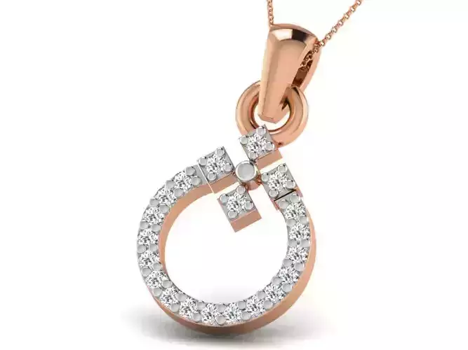 Light wt Diamond Charms Pendant 3dm render Detail