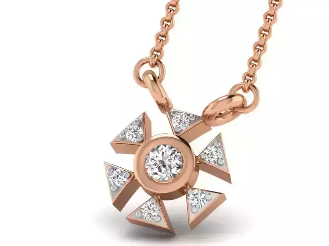 Light wt Diamond Charms Pendant 3dm render Detail
