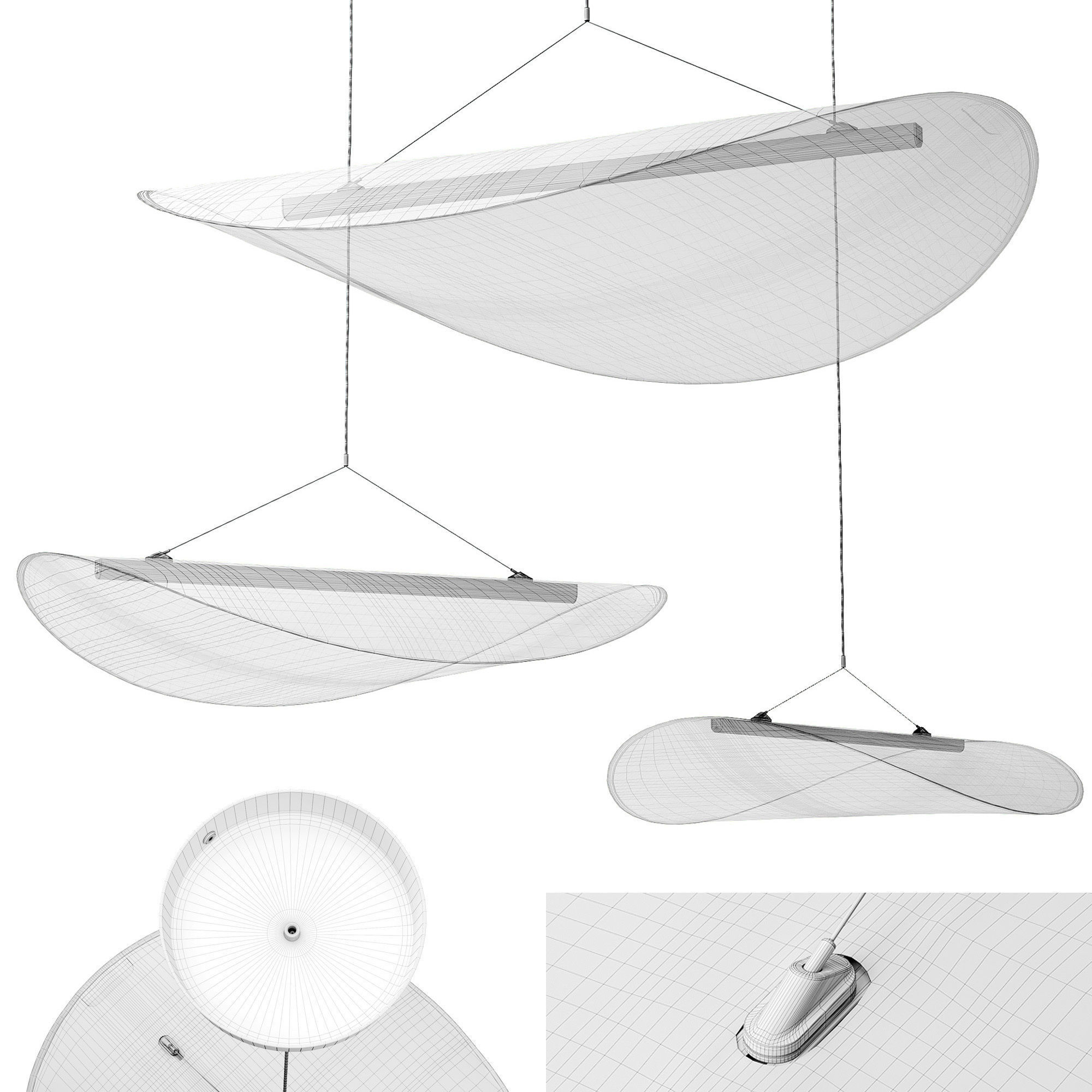 Tense Pendant Lamp D 70 90 120 3D model_7