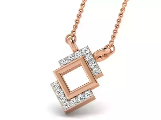 Light wt Diamond Charms Pendant 3dm render Detail