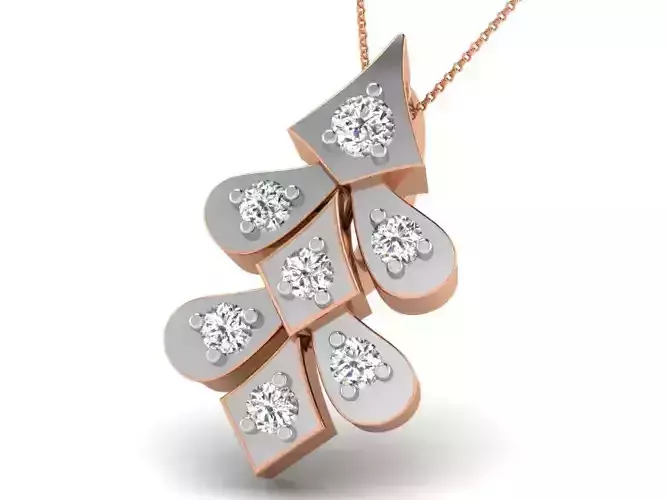Light wt Diamond Charms Pendant 3dm render Detail