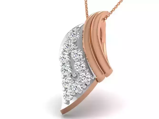Light wt Diamond Charms Pendant 3dm render Detail
