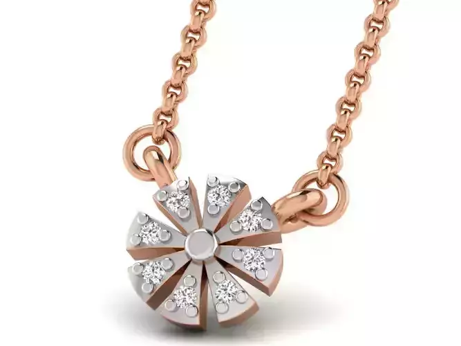 Flower Light wt Diamond Charms Pendant 3dm render Detail 3D print model