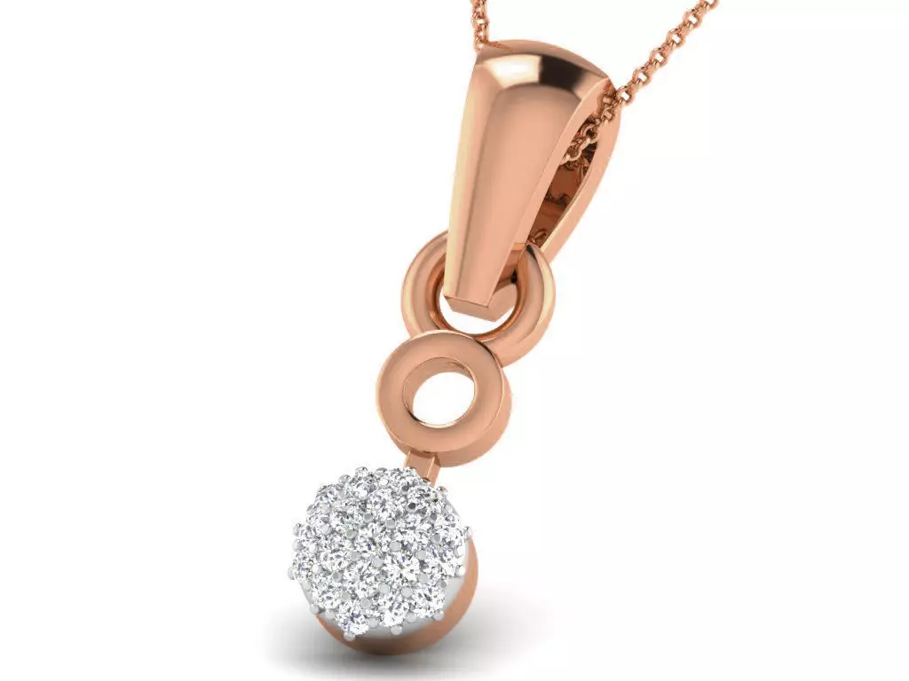 Light wt Diamond Charms Pendant 3dm render Detail 3D print model_0