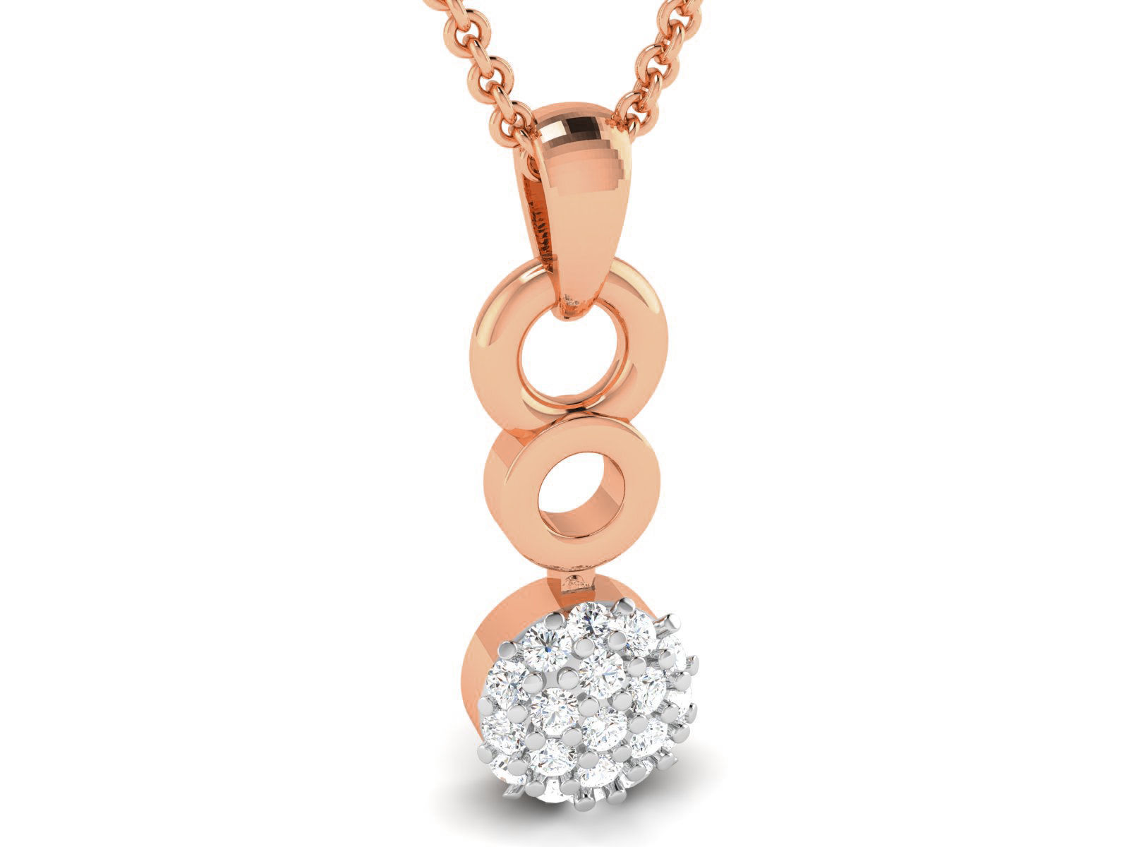 Light wt Diamond Charms Pendant 3dm render Detail 3D print model_2