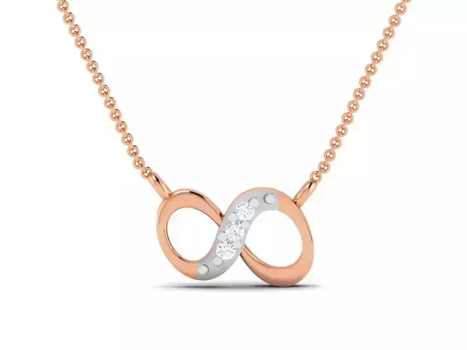 Infinity Light wt Diamond Charms Pendant 3dm render Detail