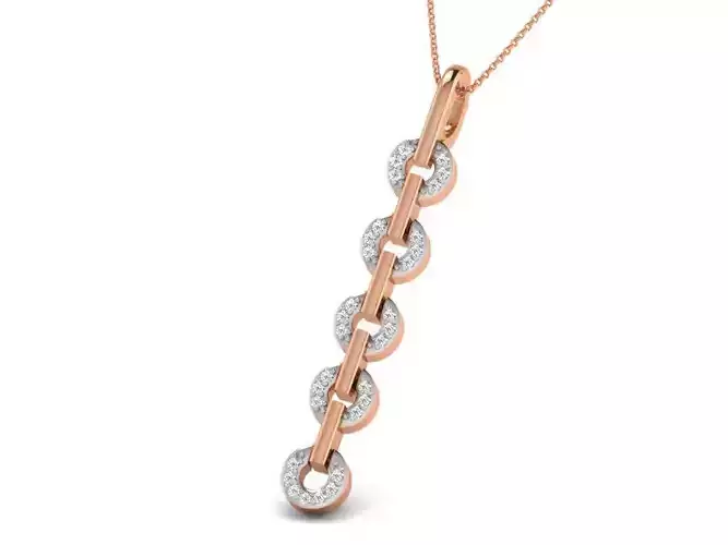 Chain Line Light wt Diamond Charms Pendant 3dm render Detail 3D print model
