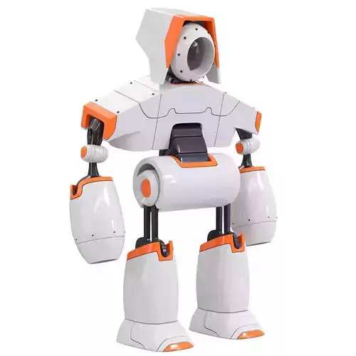 Cute robot 3D model