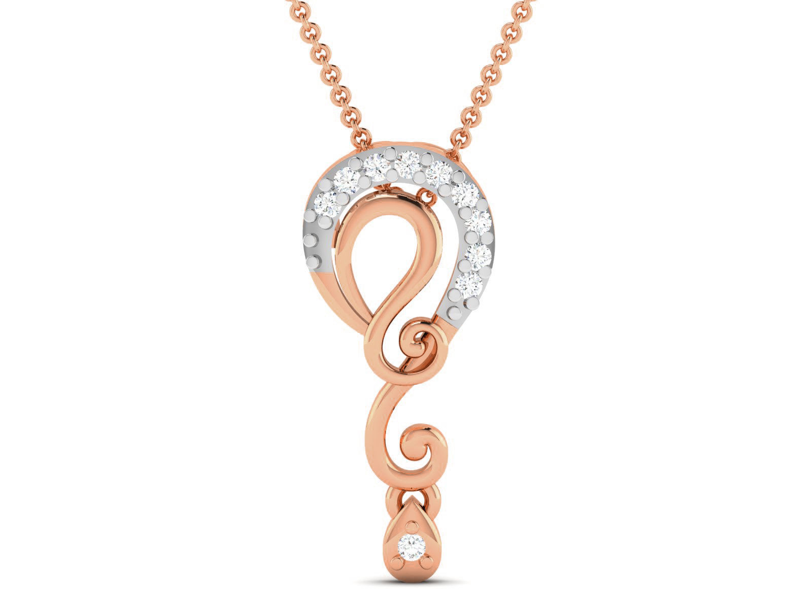 Light wt Diamond Charms Pendant 3dm render Detail 3D print model_2