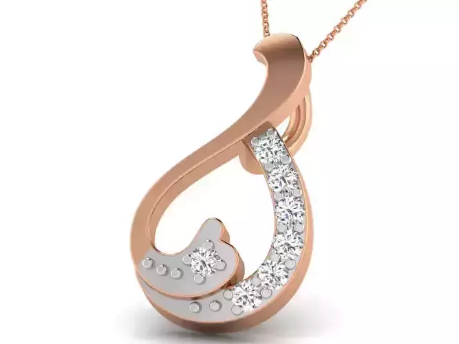 Light wt Diamond Charms Pendant 3dm render Detail