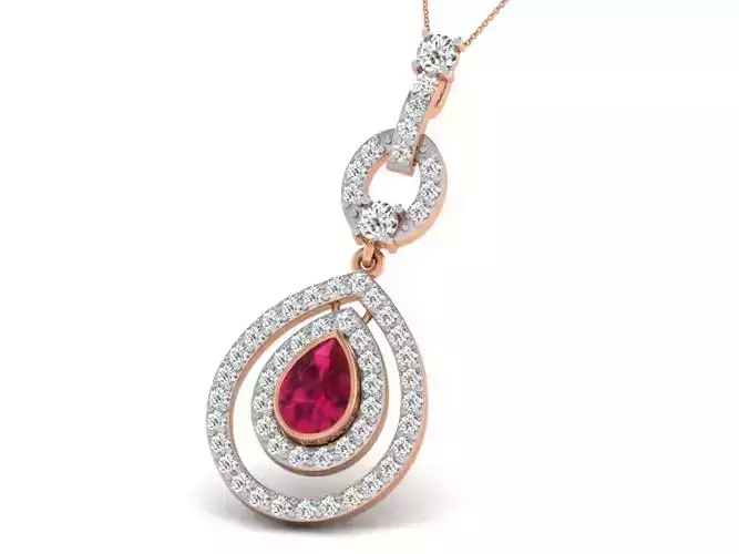Light wt Diamond Charms Pendant 3dm render Detail 3D print model
