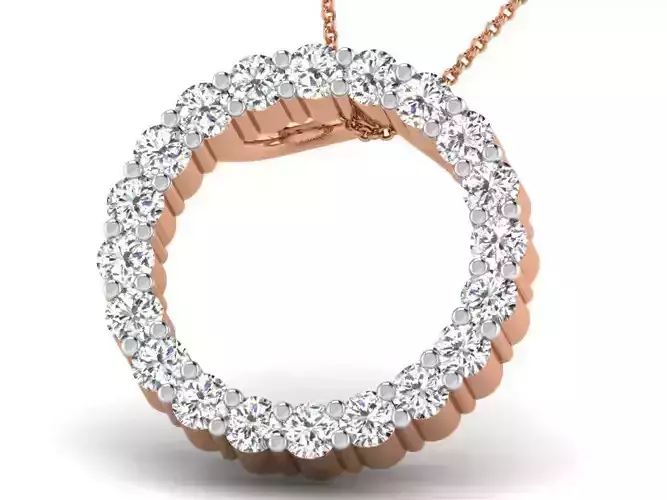 Circle Light wt Diamond Charms Pendant 3dm render Detail 3D print model